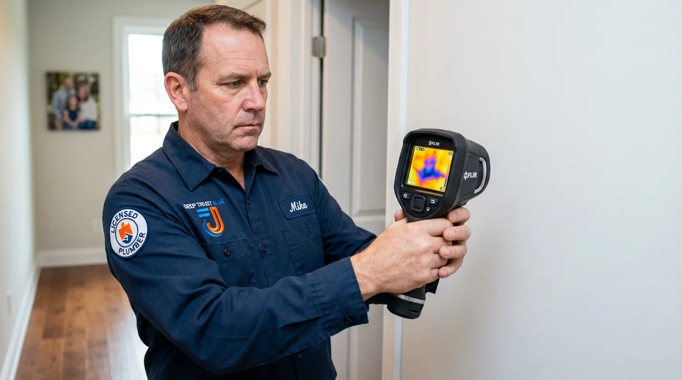 Thermal imaging leak detection by Johns Plumbing LLC in Silvis
